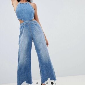 DL1961 Women's Wide Leg Blue Denim Jeans